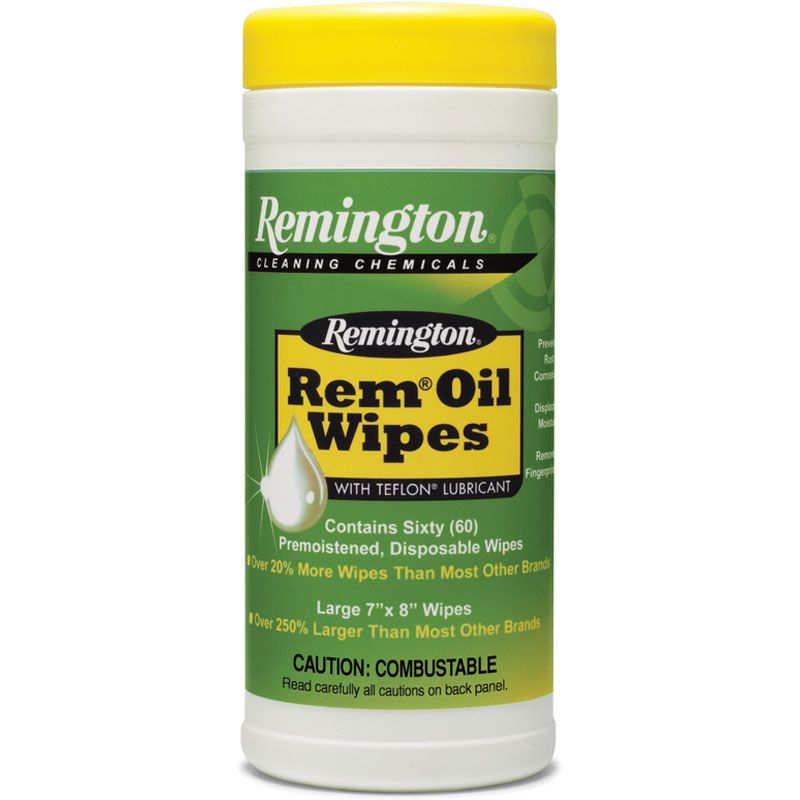 Remington Rem Oil Gun Wipes 60 Pack -  - Mansfield Hunting & Fishing - Products to prepare for Corona Virus