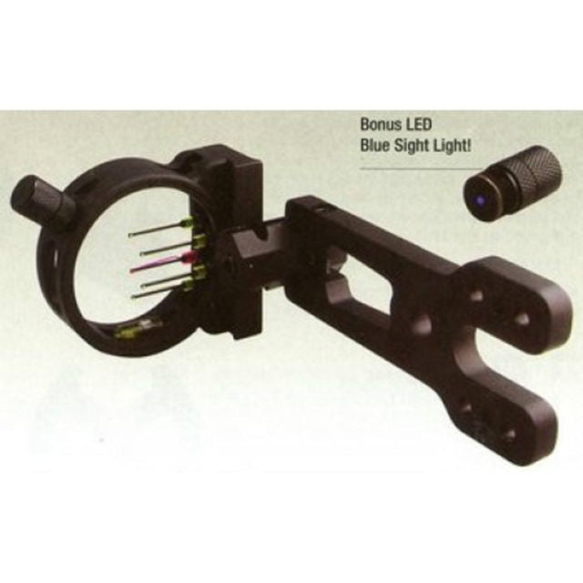 Redzone 5 Pin Fibre Optic Sight With Led Light -  - Mansfield Hunting & Fishing - Products to prepare for Corona Virus