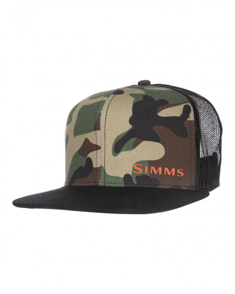 Simms CX Flat Brim Cap - Woodland Camo -  - Mansfield Hunting & Fishing - Products to prepare for Corona Virus