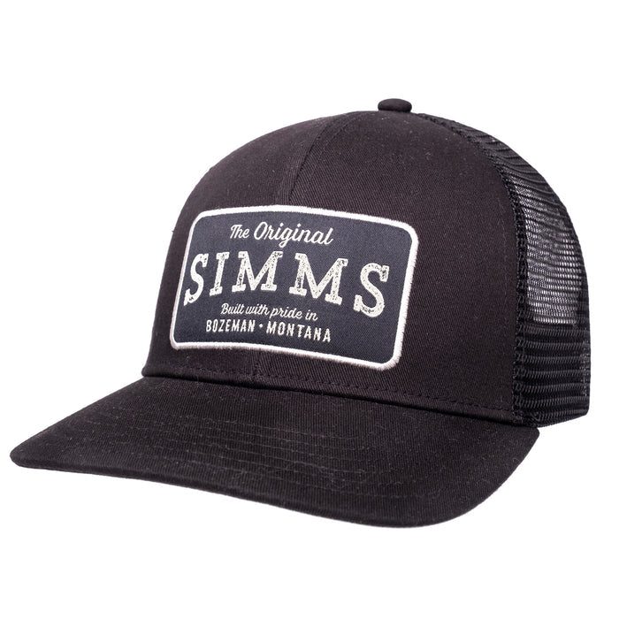 Simms Retro Patch Trucker - Black -  - Mansfield Hunting & Fishing - Products to prepare for Corona Virus