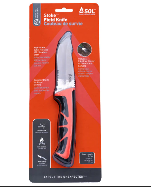 SOL Stoke Field Knife -  - Mansfield Hunting & Fishing - Products to prepare for Corona Virus