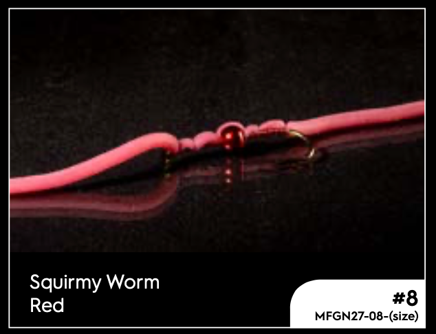 Manic Squirmy Worm - Red #8 -  - Mansfield Hunting & Fishing - Products to prepare for Corona Virus