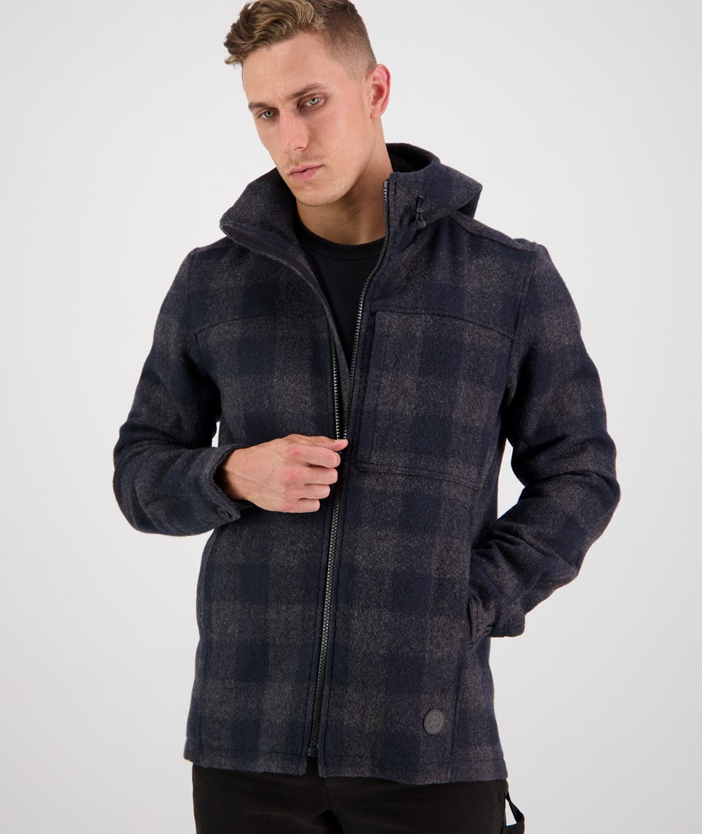 Swanndri Hudson Hoodie - Coal Check -  - Mansfield Hunting & Fishing - Products to prepare for Corona Virus