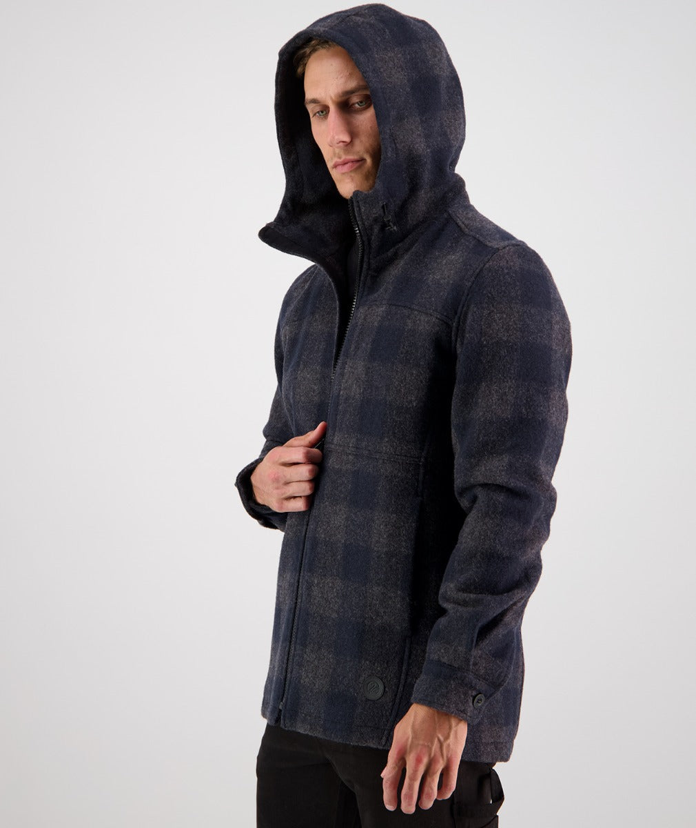 Swanndri Hudson Hoodie - Coal Check - S / COAL CHECK - Mansfield Hunting & Fishing - Products to prepare for Corona Virus