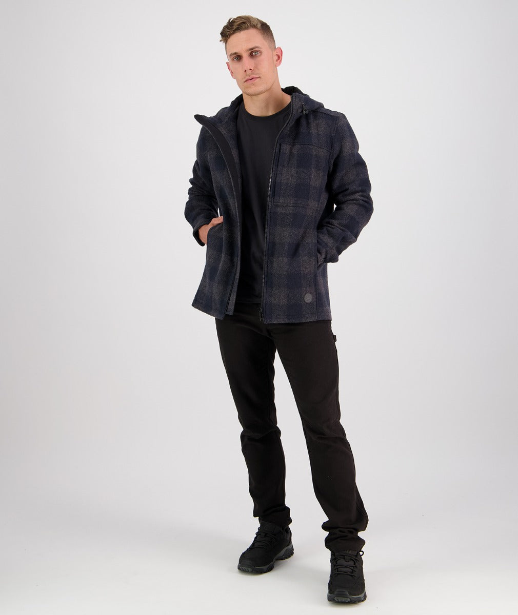Swanndri Hudson Hoodie - Coal Check -  - Mansfield Hunting & Fishing - Products to prepare for Corona Virus