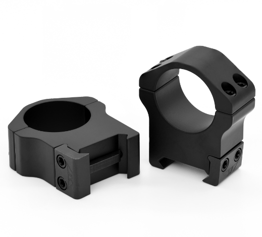 Warne Horizontal Steel Fixed Scope Rings - 30mm Low Matte
