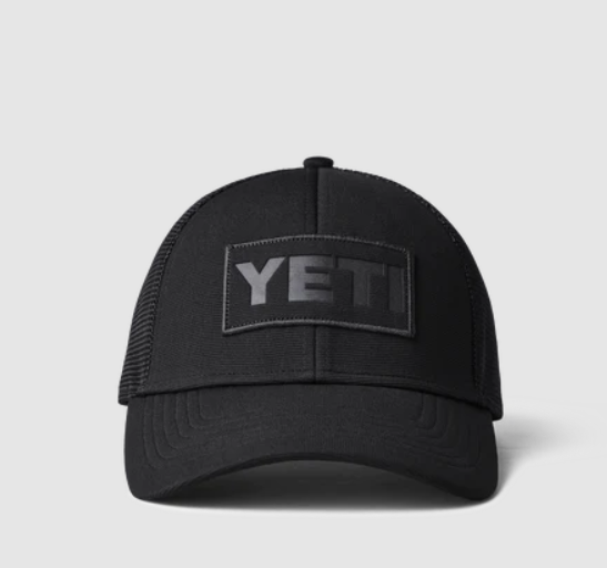 Yeti Black on Black Patch Trucker Cap -  - Mansfield Hunting & Fishing - Products to prepare for Corona Virus