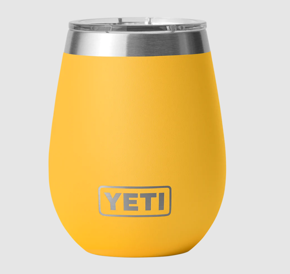 Yeti 10oz Wine Tumbler with MagSlider Lid - 10OZ / ALPINE YELLOW - Mansfield Hunting & Fishing - Products to prepare for Corona Virus